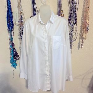 Coldwater Creek No-Iron Shirt Blouse, size 14 XL